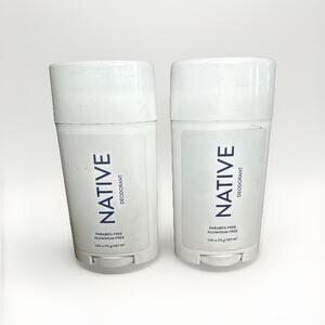 Native Deodorant UNSCENTED SET OF 2 Aluminum Free, 72 Hour Odor Control, 3 oz